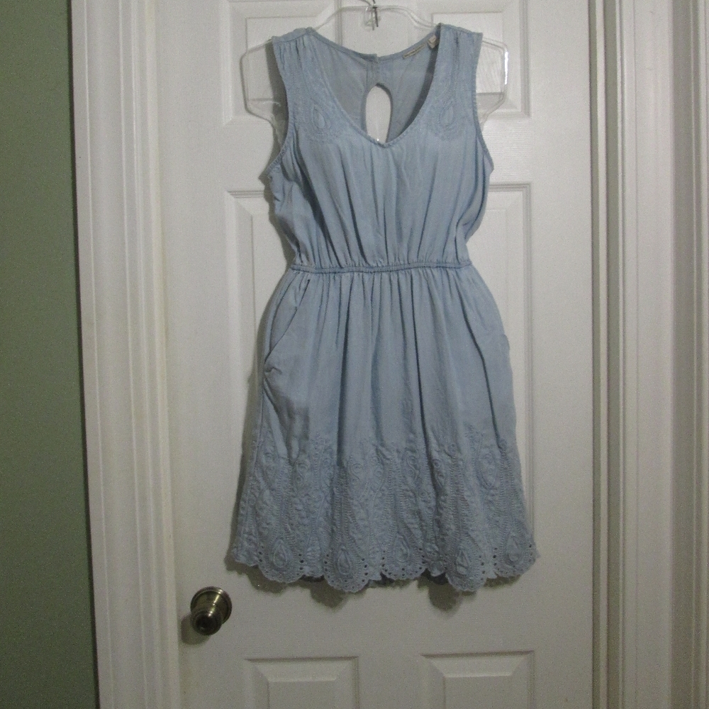 sleeveless dress chambray Holding Horses Anthropologie XSP